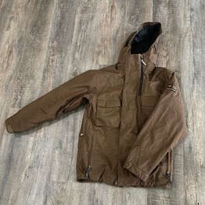 Bonfire Size M classic fit EUC brown corduroy like ski/snowboard jacket.